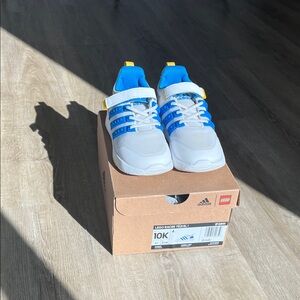 Adidas Lego Racer TR21 Kids Sneakers - White, Blue, and Yellow